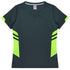 Aussie Pacific The Tasman Tee | Ladies | Short Sleeve | Grey Base Slate/Neon Yellow Shirts & Tops