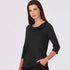 City Collection The Eva Knit Top | Ladies | 3/4 Sleeve Charcoal Shirts & Tops