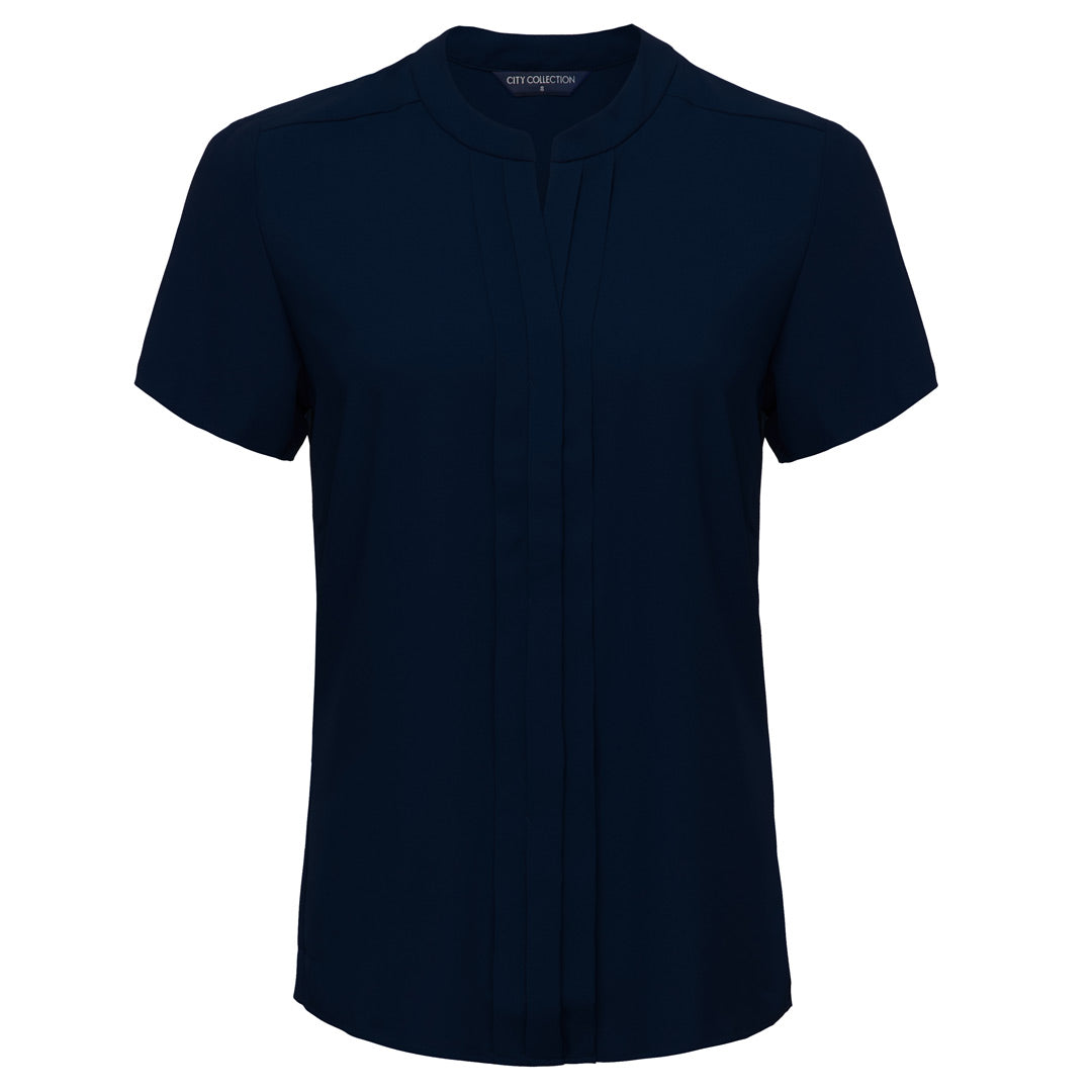 City Collection The Envy Top | Ladies | Short Sleeve Navy Shirts & Tops