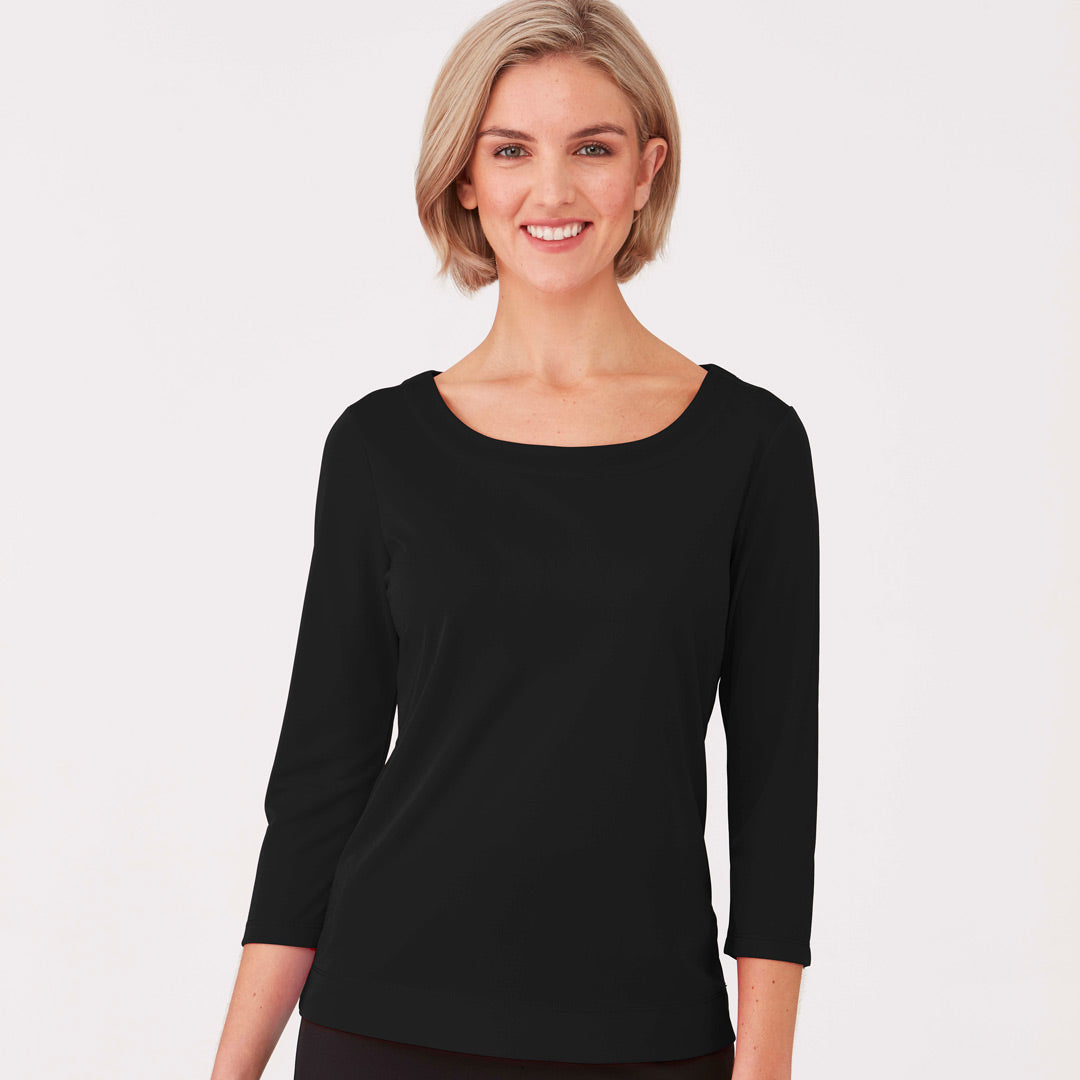 City Collection The Smart Knit Top | Ladies | 3/4 Sleeve Shirts & Tops