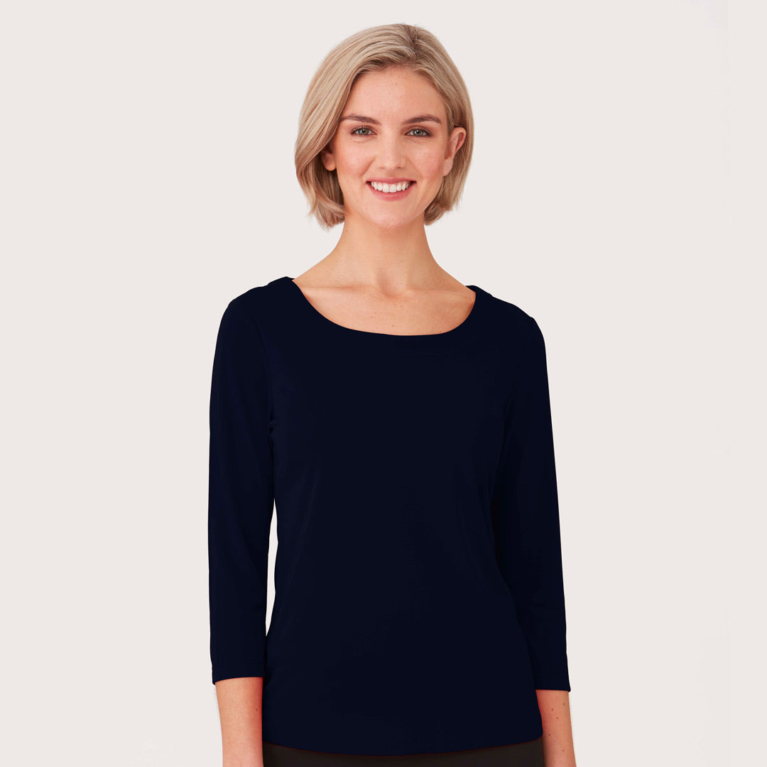 City Collection The Smart Knit Top | Ladies | 3/4 Sleeve Shirts & Tops