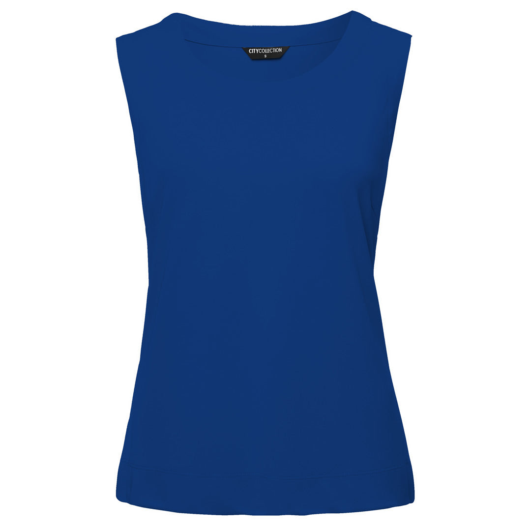 City Collection The Smart Knit | Ladies | Sleeveless Royal Shirts & Tops