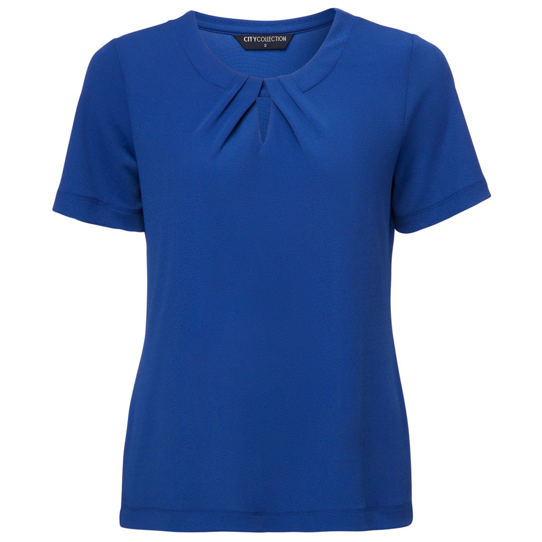 City Collection The Keyhole Top | Ladies | Short Sleeve Royal Shirts & Tops