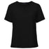 City Collection The Knit Woven Top | Ladies | Short Sleeve Black Shirts & Tops
