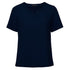 City Collection The Knit Woven Top | Ladies | Short Sleeve Navy Shirts & Tops