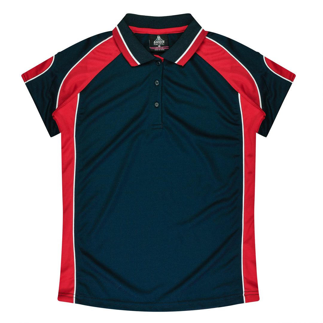 Aussie Pacific The Murray Polo | Plus | Ladies Navy/Red Shirts & Tops