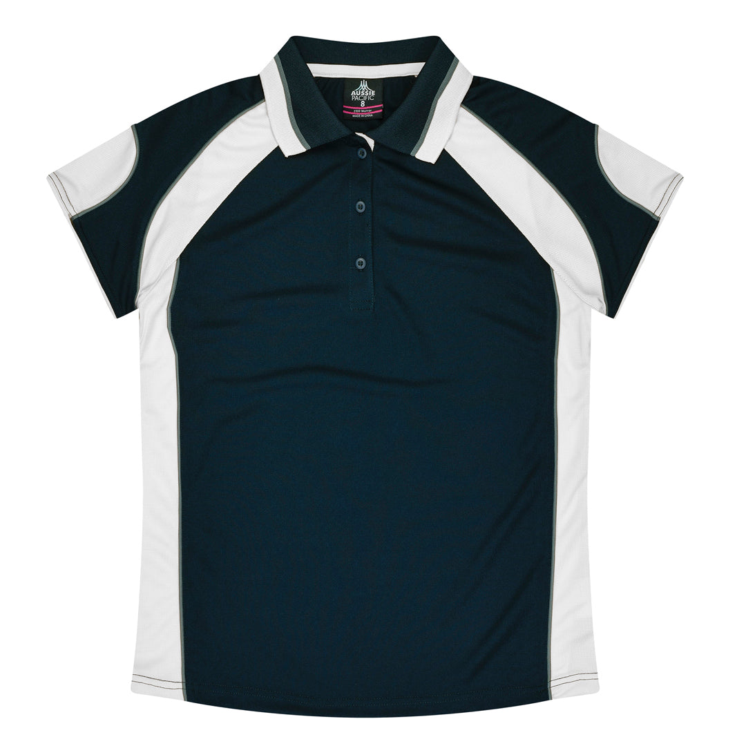 Aussie Pacific The Murray Polo | Plus | Ladies Navy/White Shirts & Tops