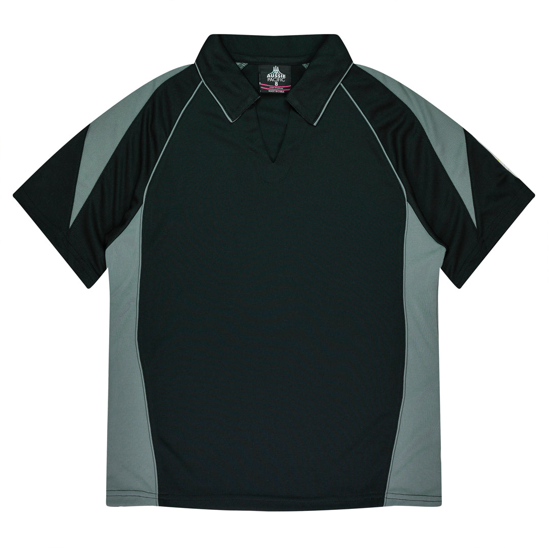 Aussie Pacific The Premier Polo | Ladies Black/Ashe Shirts & Tops