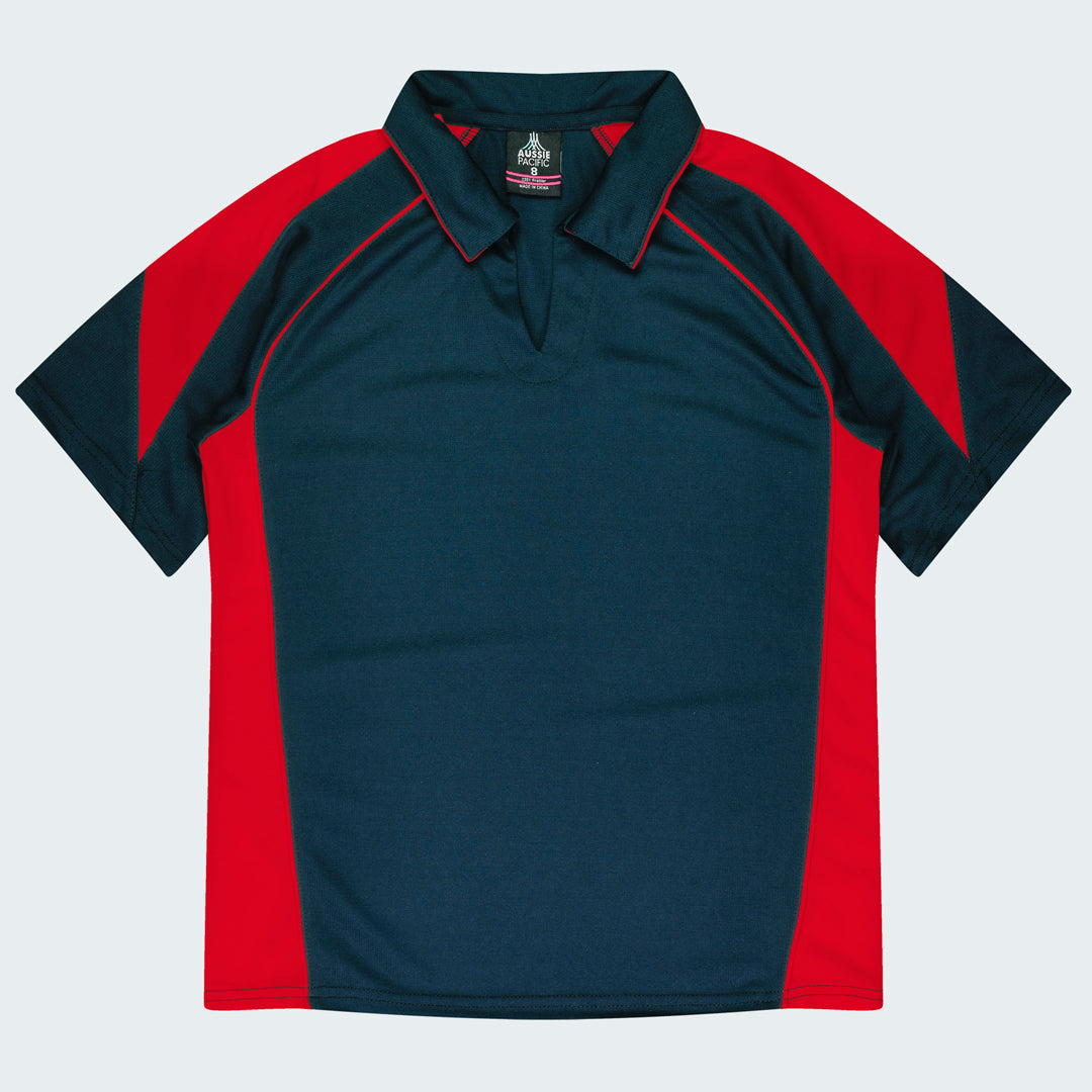 Aussie Pacific The Premier Polo | Ladies Navy/Red Shirts & Tops