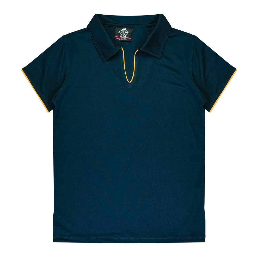 Aussie Pacific The Yarra Polo | Ladies Clearance Navy/Gold Shirts & Tops