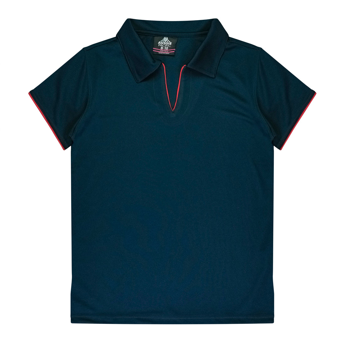 Aussie Pacific The Yarra Polo | Ladies Navy/Red Shirts & Tops
