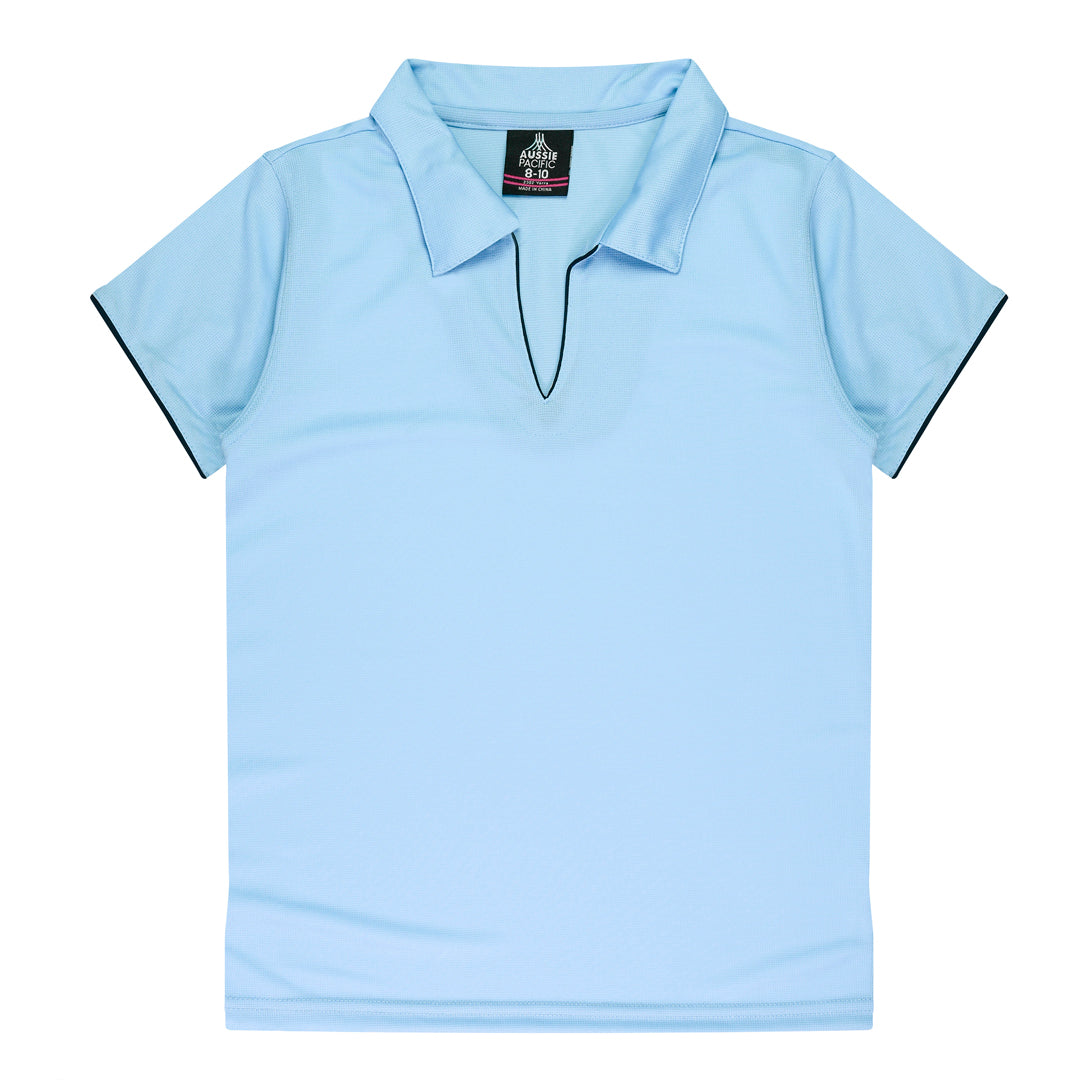 Aussie Pacific The Yarra Polo | Ladies Sky/Navy Shirts & Tops