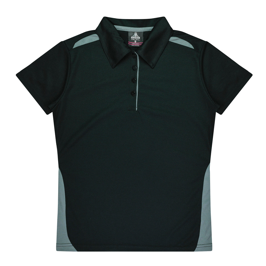 Aussie Pacific The Paterson Polo Shirt | Ladies Black/Ashe Shirts & Tops