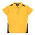 Aussie Pacific The Paterson Polo Shirt | Plus | Ladies Gold/Black Shirts & Tops