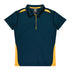 Aussie Pacific The Paterson Polo Shirt | Plus | Ladies Navy/Gold Shirts & Tops