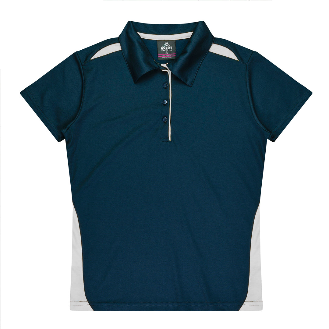 Aussie Pacific The Paterson Polo Shirt | Plus | Ladies Navy/White Shirts & Tops