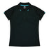 Aussie Pacific The Flinders Polo | Ladies | Short Sleeve Black/Teal Shirts & Tops