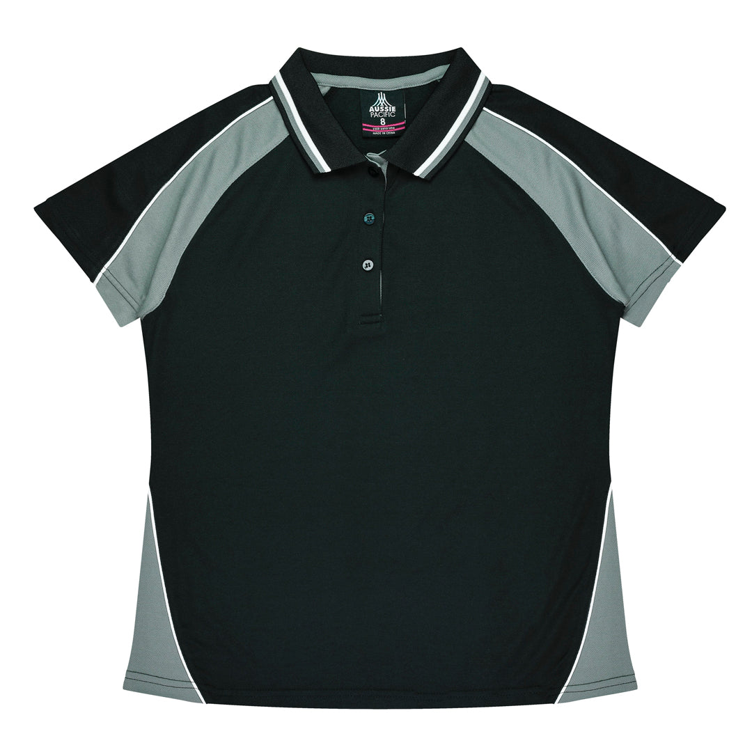 Aussie Pacific The Panorama Polo | Ladies | Short Sleeve Black/Ashe/White Shirts & Tops
