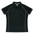 Aussie Pacific The Endeavour Polo | Ladies | Short Sleeve Black/Silver Shirts & Tops