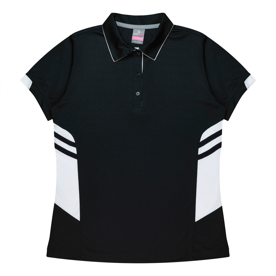 Aussie Pacific The Tasman Polo | Ladies | Short Sleeve | Black Base Shirts & Tops