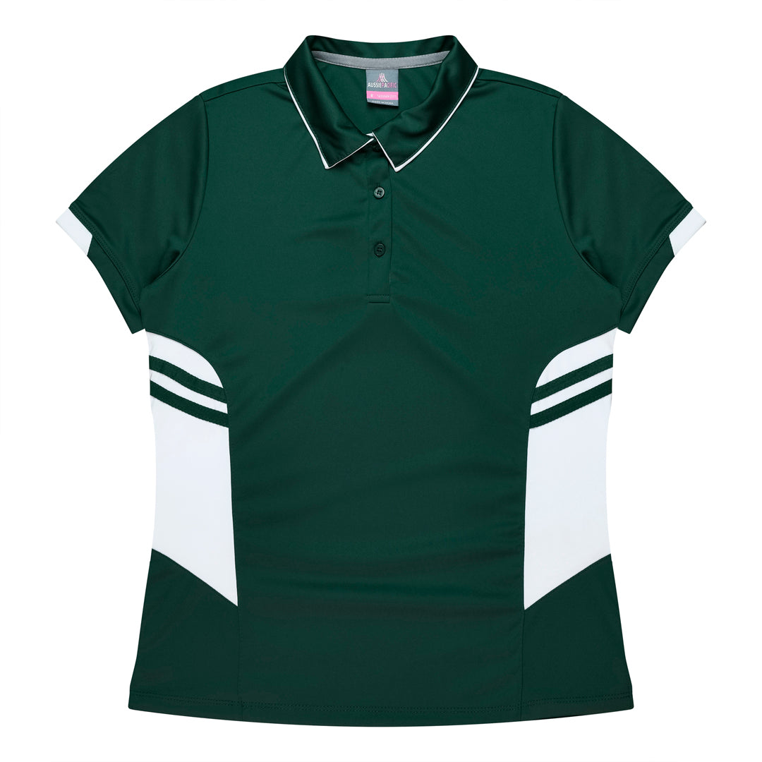 Aussie Pacific The Tasman Polo | Ladies | Short Sleeve | Mixed Base Bottle/White Shirts & Tops