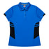 Aussie Pacific The Tasman Polo | Ladies | Short Sleeve | Blue Base Cyan/Black Shirts & Tops