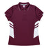 Aussie Pacific The Tasman Polo | Ladies | Short Sleeve | Mixed Base Maroon/White Shirts & Tops