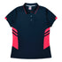 Aussie Pacific The Tasman Polo | Ladies | Short Sleeve | Navy Base Navy/Neon Pink Shirts & Tops