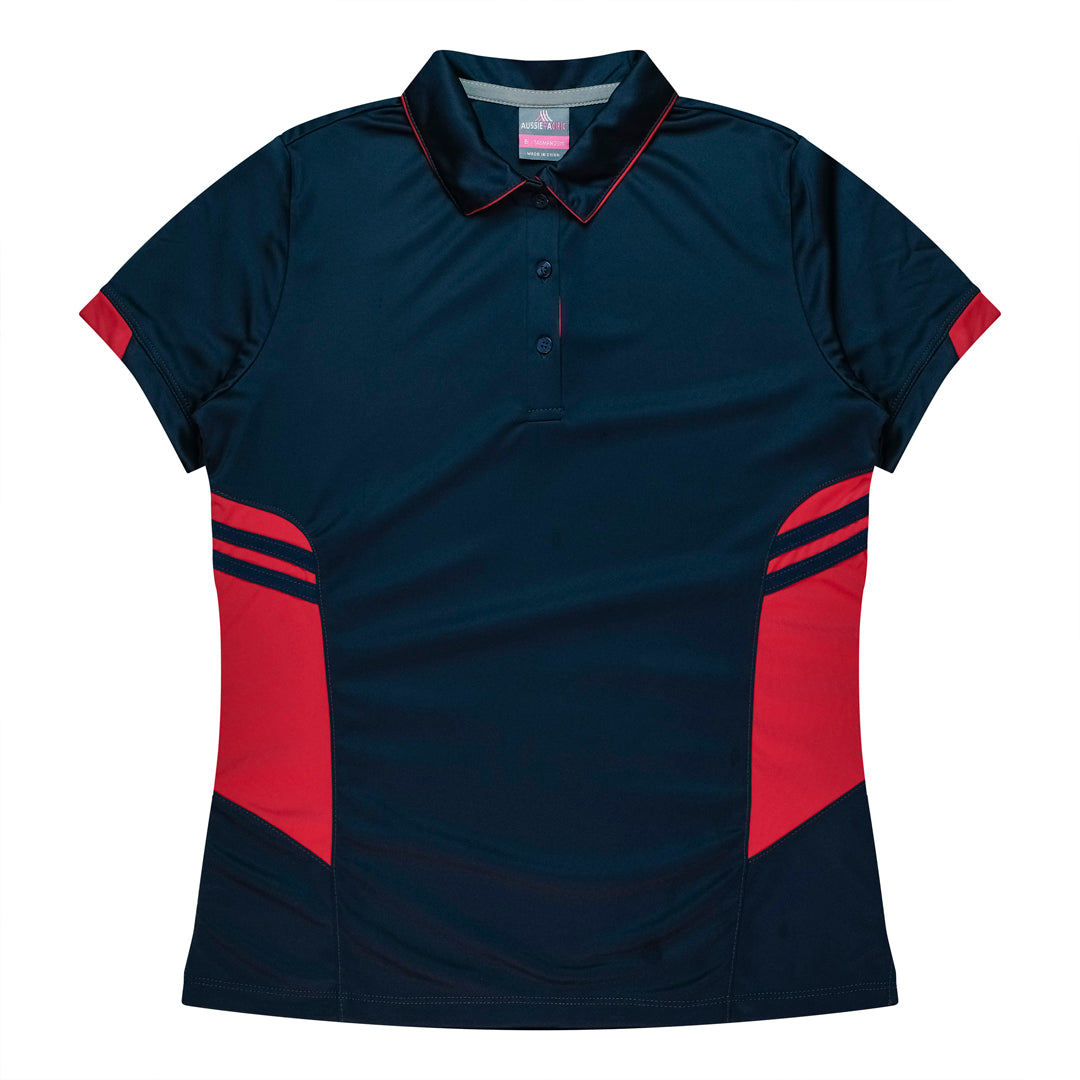 Aussie Pacific The Tasman Polo | Ladies | Short Sleeve | Navy Base Navy/Red Shirts & Tops
