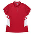 Aussie Pacific The Tasman Polo | Ladies | Short Sleeve | Mixed Base Red/White Shirts & Tops