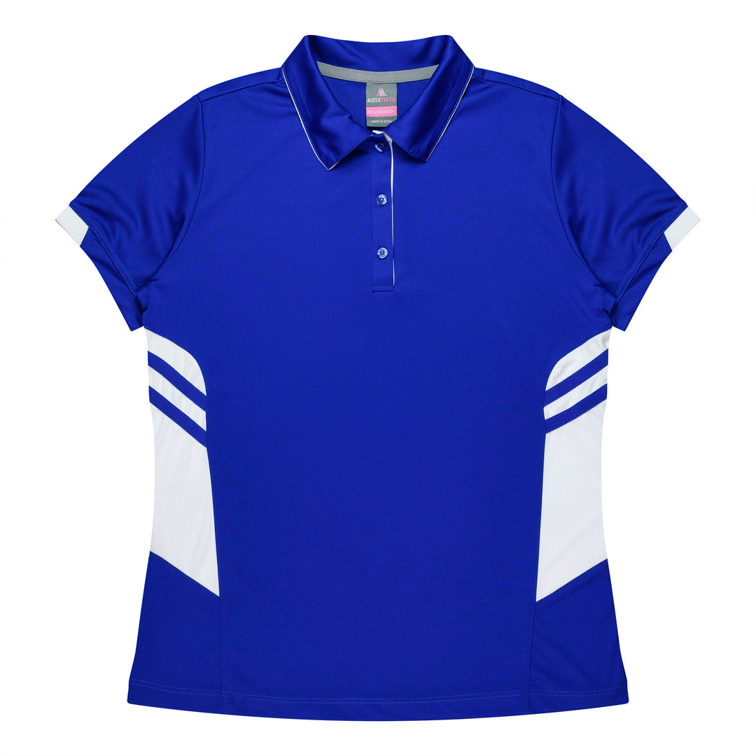 Aussie Pacific The Tasman Polo | Ladies | Short Sleeve | Blue Base Royal/White Shirts & Tops