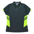 Aussie Pacific The Tasman Polo | Ladies | Short Sleeve | Grey Base Slate/Neon Yellow Shirts & Tops