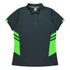 Aussie Pacific The Tasman Polo | Ladies | Short Sleeve | Grey Base Slate/Neon Green Shirts & Tops