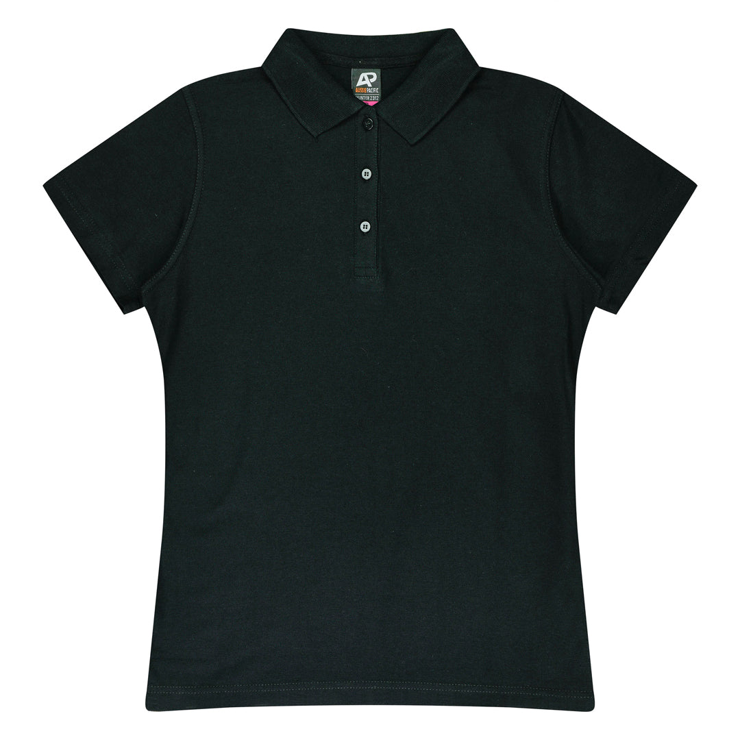 Aussie Pacific The Hunter Polo | Ladies | Short Sleeve Black Shirts & Tops