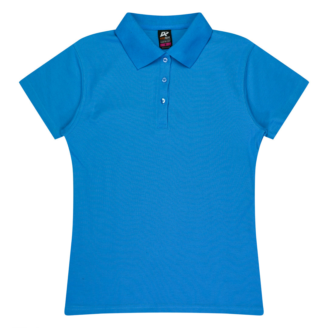Aussie Pacific The Hunter Polo | Ladies | Short Sleeve Cyan Shirts & Tops