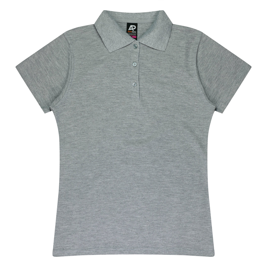 Aussie Pacific The Hunter Polo | Ladies | Short Sleeve Grey Marle Shirts & Tops