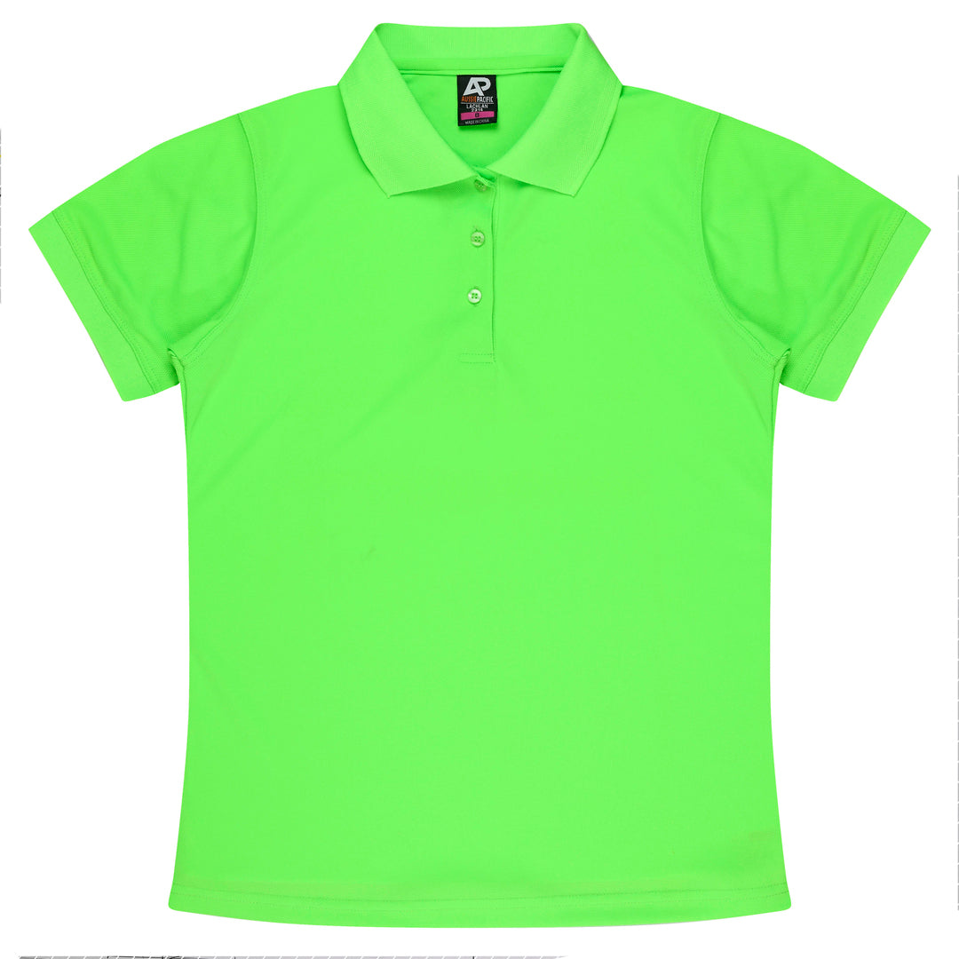 Aussie Pacific The Lachlan Polo | Ladies | Short Sleeve Neon Green Shirts & Tops