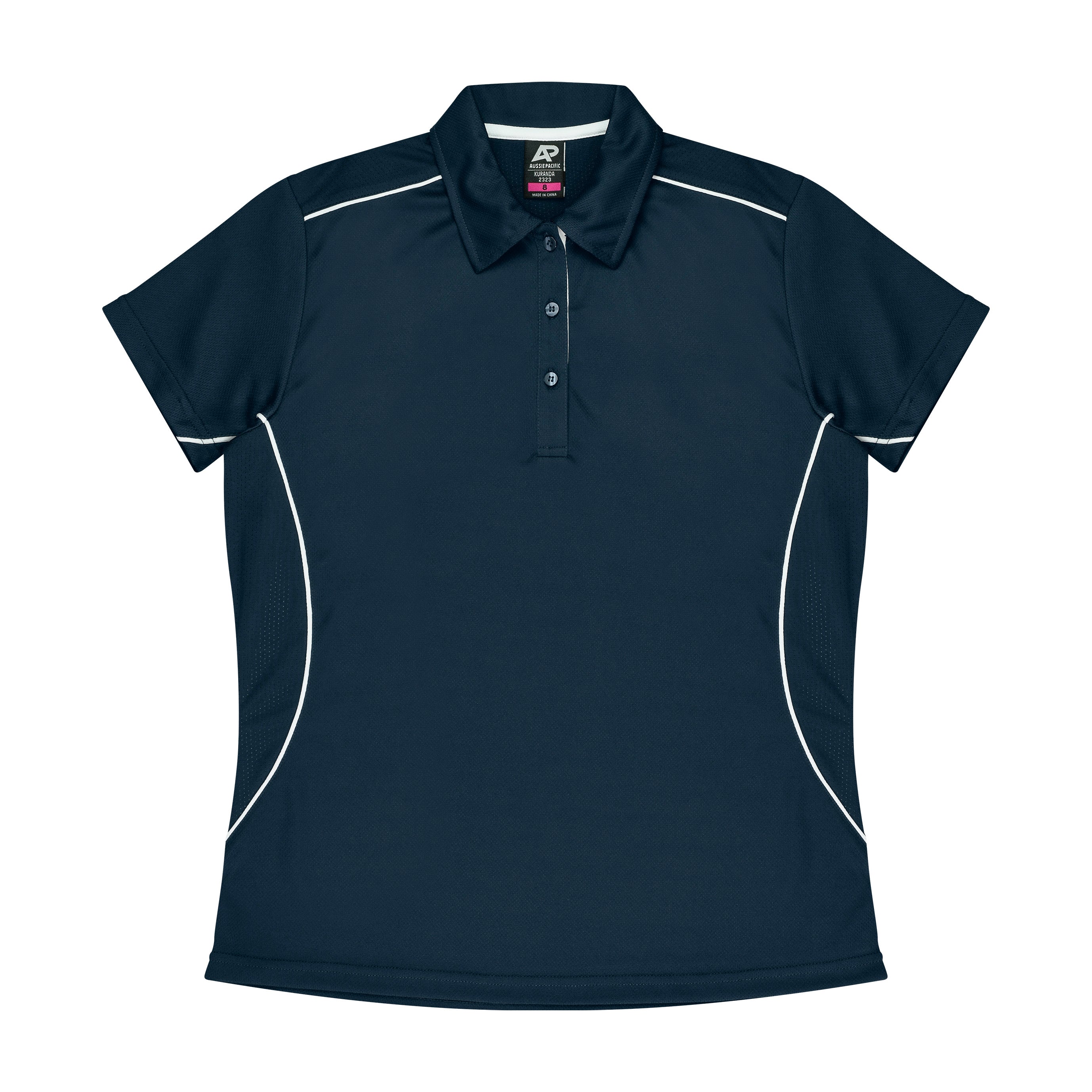 Aussie Pacific The Kuranda Polo | Ladies | Short Sleeve Navy/White Shirts & Tops