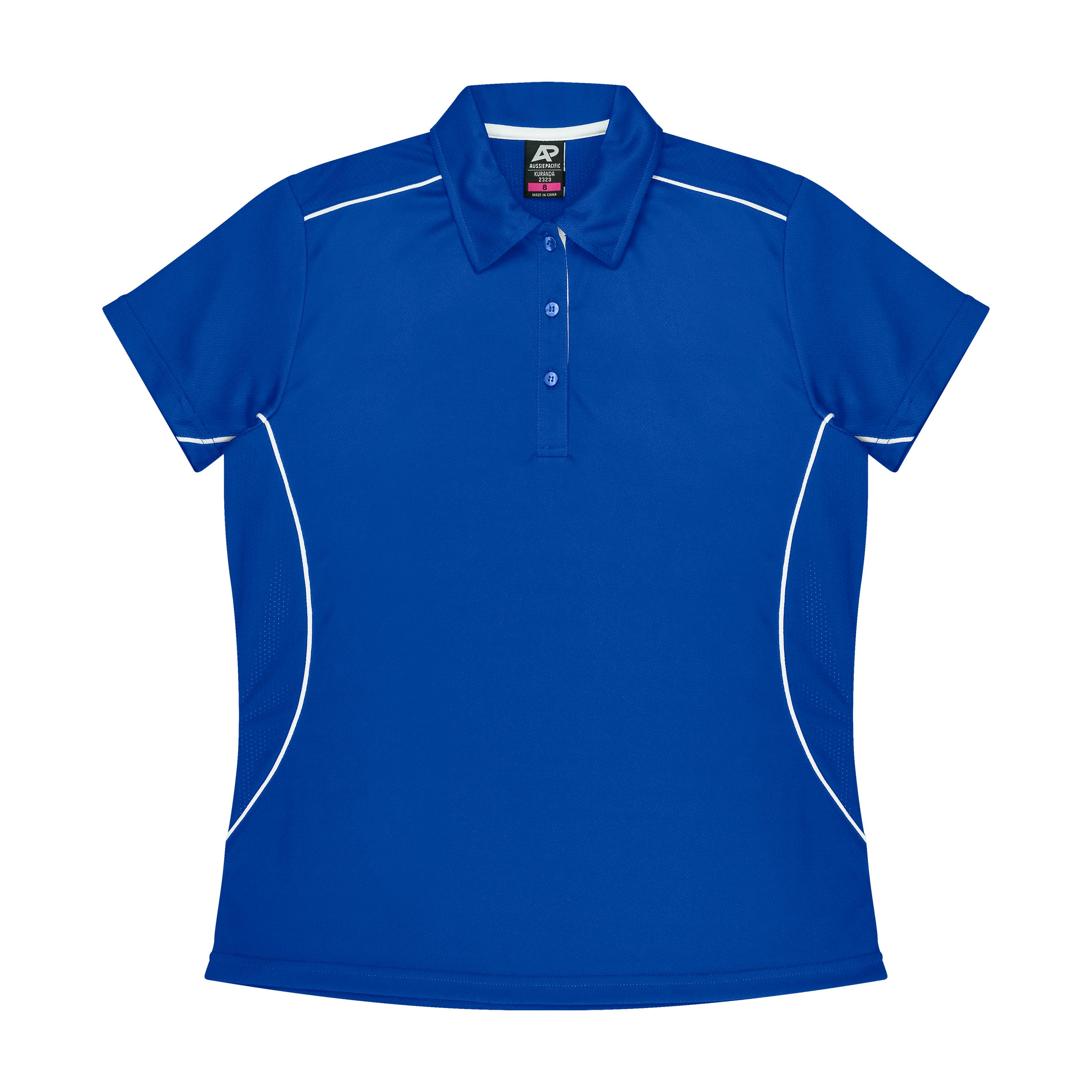 Aussie Pacific The Kuranda Polo | Ladies | Short Sleeve Royal/White Shirts & Tops