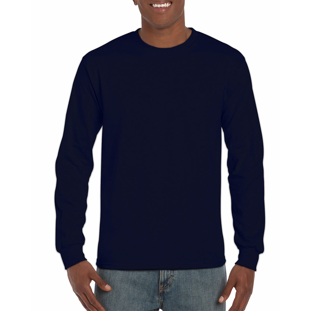 Gildan The Ultra Cotton Tee | Long Sleeve | Adults Navy Shirts & Tops