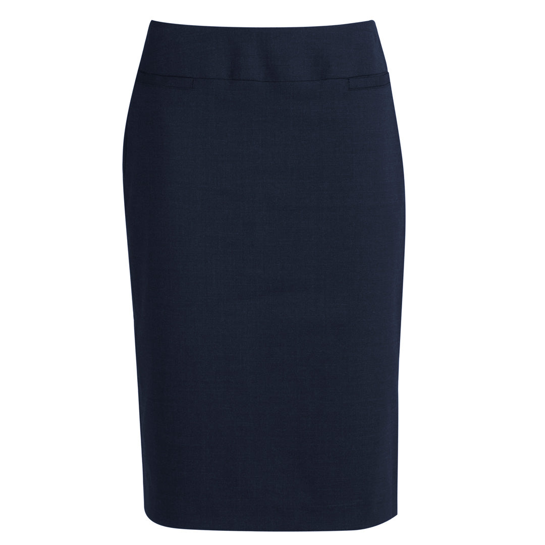 Biz Corporates The Cool Wool Relaxed Skirt | Ladies Navy Skirts