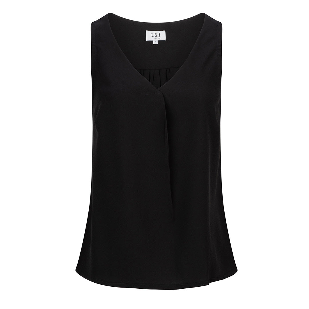 LSJ Collection The Crepe Top | Ladies | Sleeveless Black Shirts & Tops