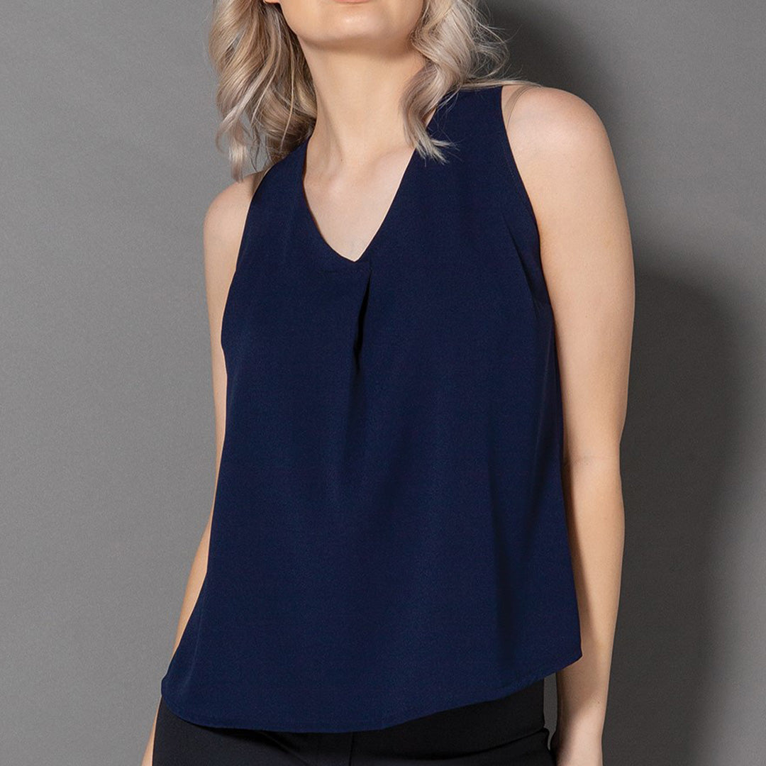 LSJ Collection The Crepe Top | Ladies | Sleeveless Navy Shirts & Tops
