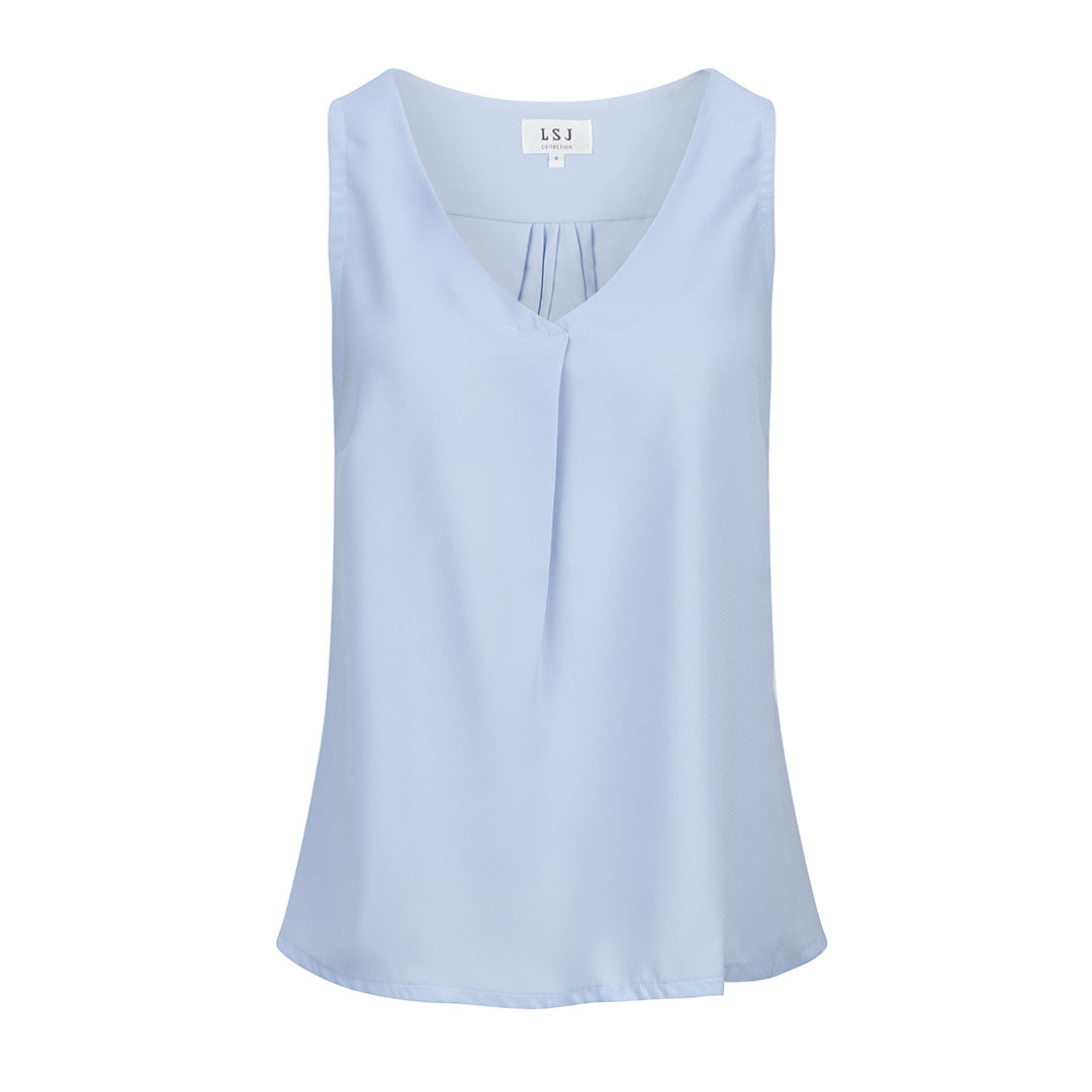 LSJ Collection The Crepe Top | Ladies | Sleeveless Sky Shirts & Tops