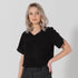 LSJ Collection The V-Neck Crepe Top | Ladies | Short Sleeve Shirts & Tops