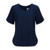 LSJ Collection The V-Neck Crepe Top | Ladies | Short Sleeve Navy Shirts & Tops