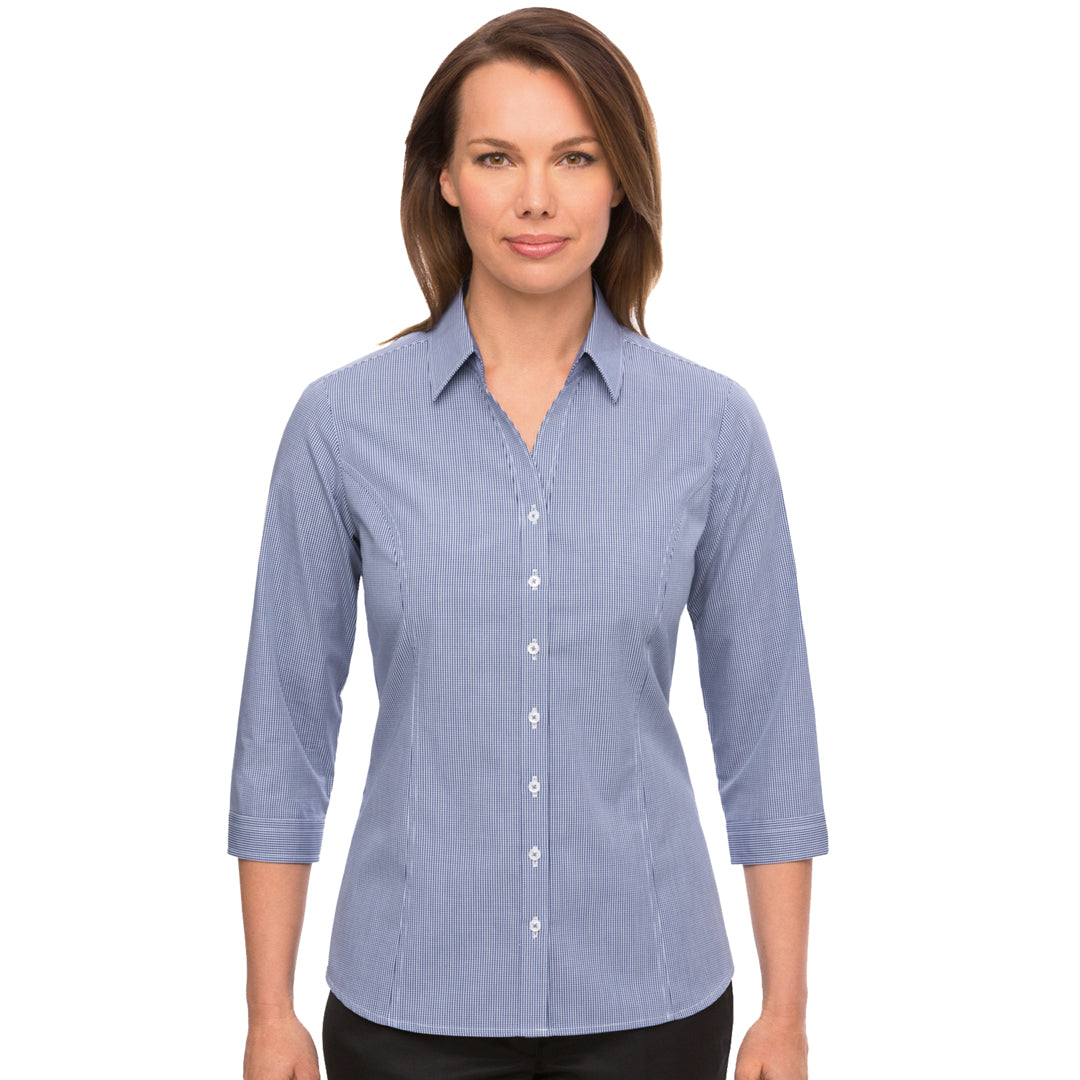 City Collection The Pippa Check Shirt | Ladies | 3/4 Sleeve Shirts & Tops