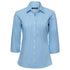 City Collection The Pippa Check Shirt | Ladies | 3/4 Sleeve Aqua Check Shirts & Tops