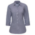 City Collection The Pippa Check Shirt | Ladies | 3/4 Sleeve Navy Check Shirts & Tops