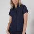 LSJ Collection The Flinders Shirt | Ladies | Short Sleeve Navy Shirts & Tops
